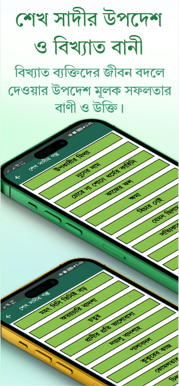 শেখ সাদীর বাণী ও উপদেশ অ্যাপ রিভিউ: সম্পূর্ণ ফিচার ও বিশ্লেষণ 2 শেখ সাদীর বাণী ও উপদেশ