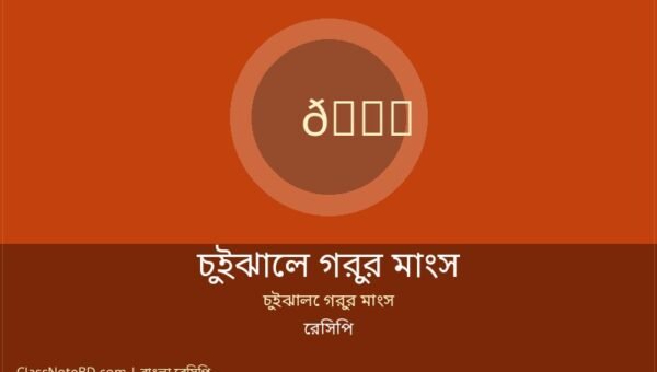 চুইঝালে গরুর মাংস রেসিপি: খাঁটি খুলনা-যশোরের ঐতিহ্যবাহী স্বাদ