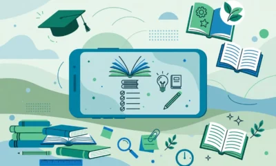 HSC All Book 2027 অ্যাপ — স্মার্টফোনে পড়াশোনার ইলাস্ট্রেশন