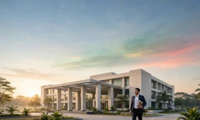 কর অঞ্চল-৯ ঢাকা নিয়োগ ২০২৬ — সরকারি অফিস ভবনের সামনে নথি হাতে একজন কর্মকর্তা
