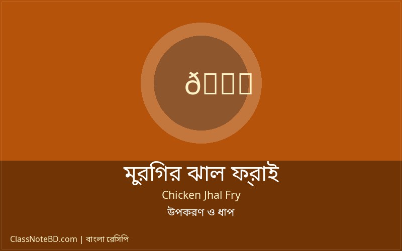 পারফেক্ট মুরগির ঝাল ফ্রাই রেসিপি: ঈদে বা বৃষ্টিতে জমে যাবে! 3 মুরগির ঝাল ফ্রাই