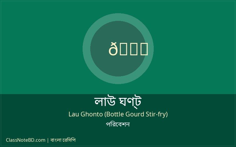 পরিবেশনের জন্য প্রস্তুত লাউ ঘণ্ট